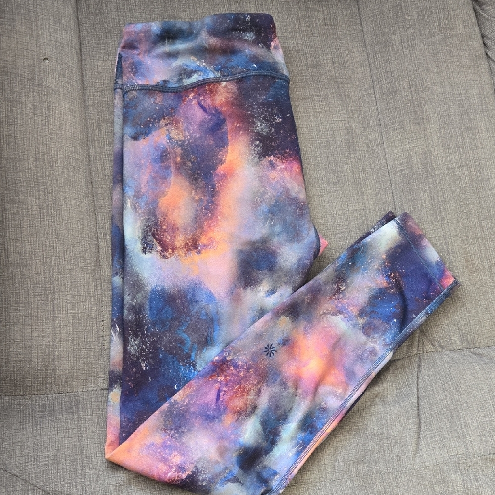 Athleta Cosmic Kids Leggings - Blue and Orange